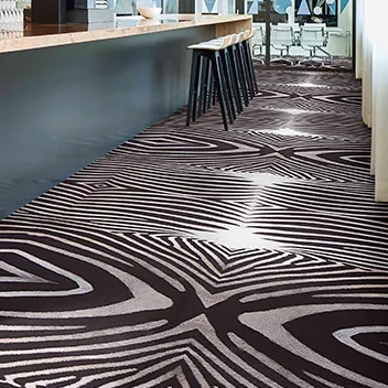 Vinyl custom flooring - zebra
