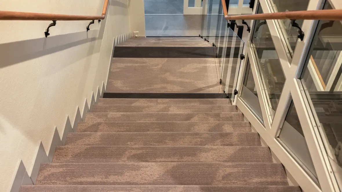 Flotex i trappan på Jönköping Airport.
