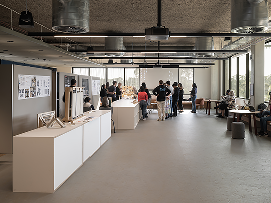 Curtin University Classroom | Using Marmoleum linoleum flooring + Bulletin board 