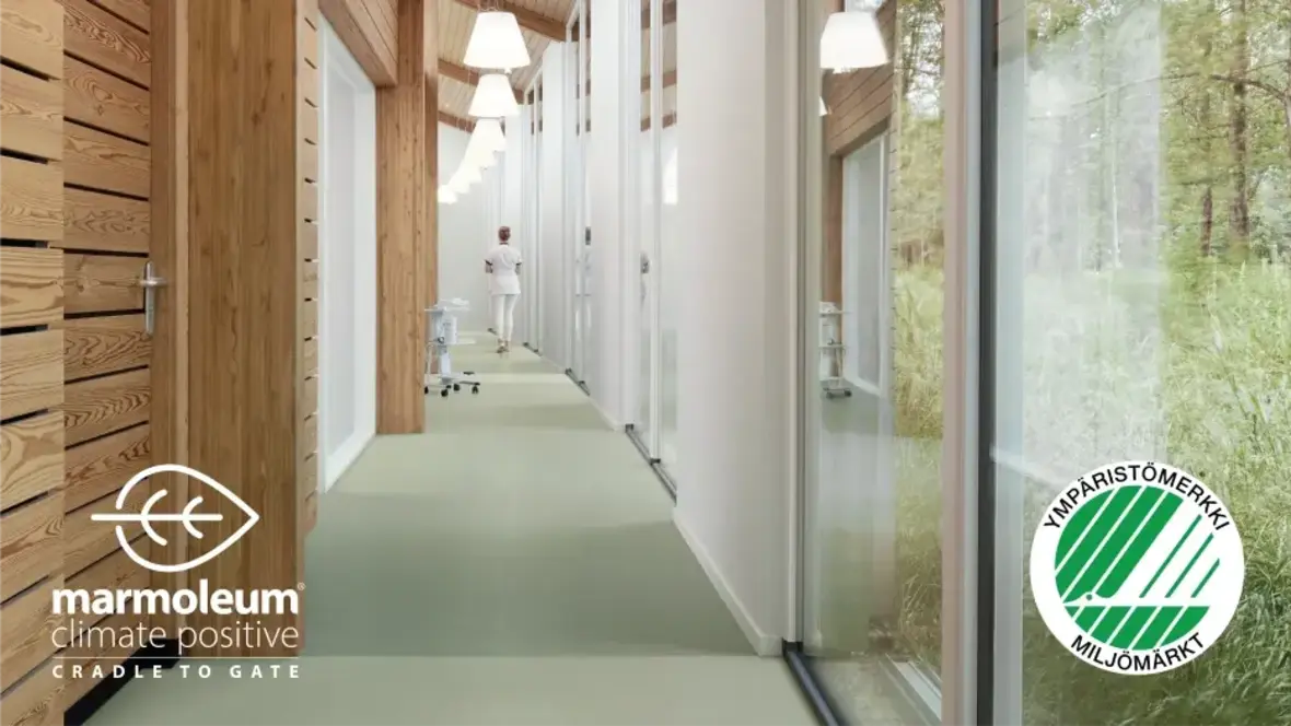 Marmoleum Swan label