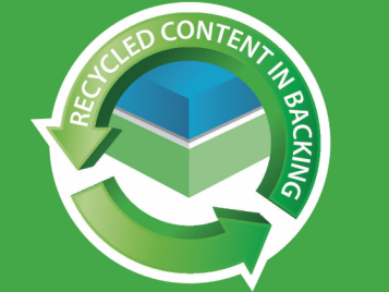 Recycled content in backing Eternal