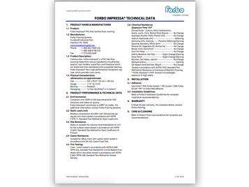 Impressa Technical Specs