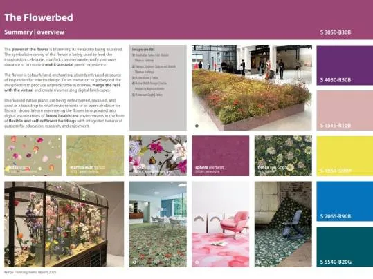 Revêtement de sol moodboard tendances florales | Forbo Flooring Systems