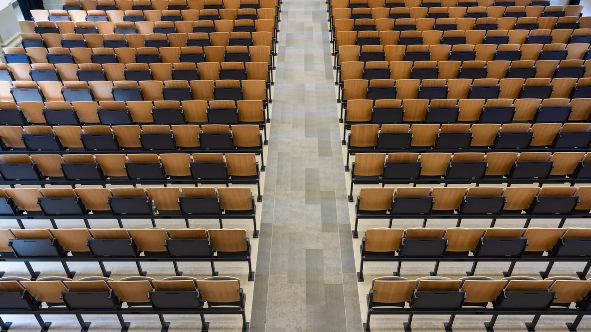 Flotex Planks ljuddämpande golv för aula i skola