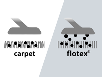 Flotex v Carpet - Flotex is easier to clean than carpet