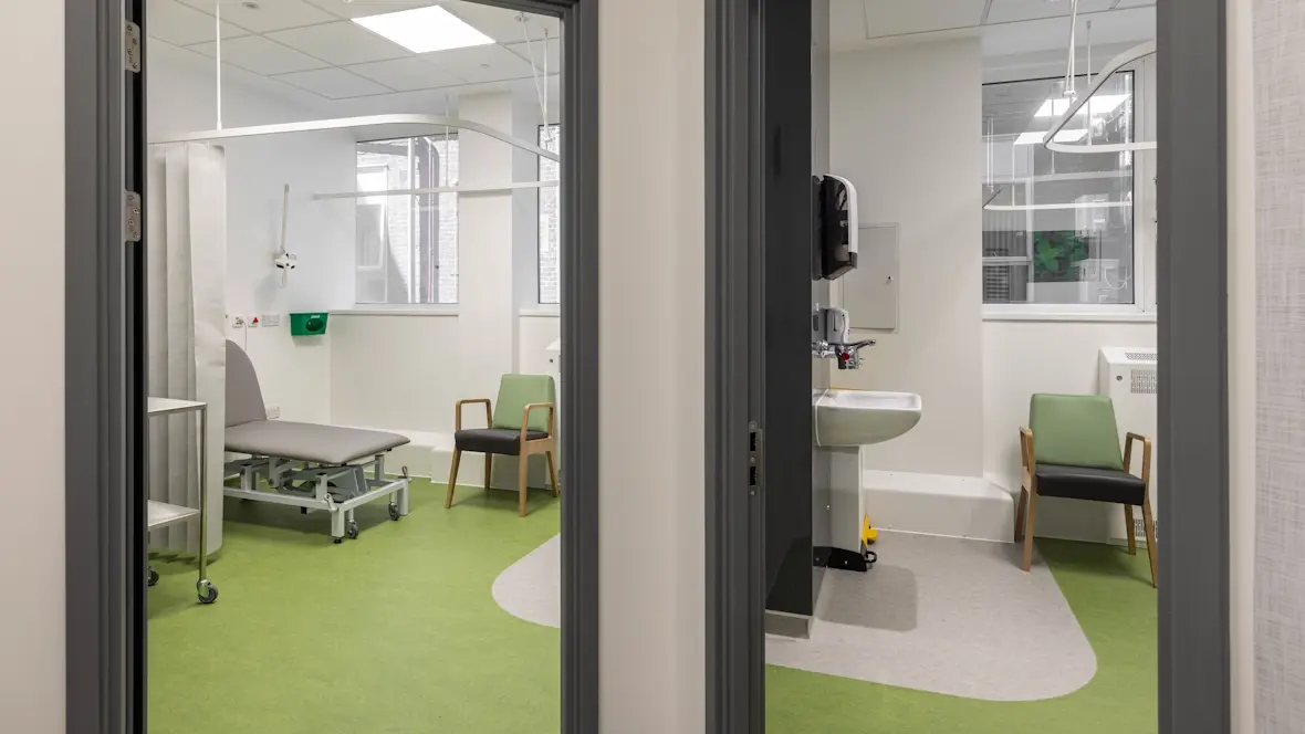 Marmoleum in ward at Hammersmith Hospital