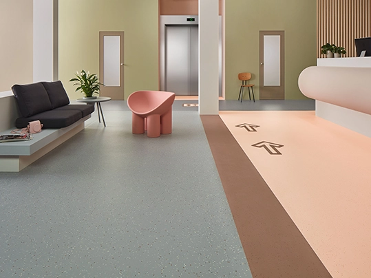 Sphera in a waiting room/reception area | Forbo Flooring Systems