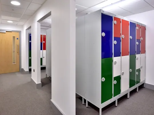 Tessera carpet tiles installed in locker room at Telford Fire station