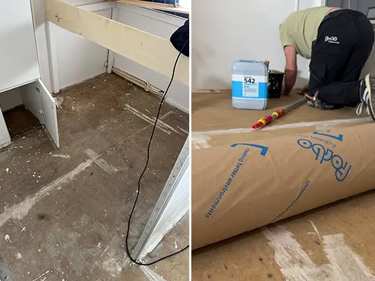 Strandhuisje Bonnie Dubois installatie Novilon vtwonen vloer