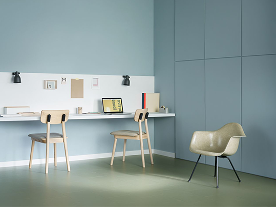 Marmoleum Click im Arbeitszimmer