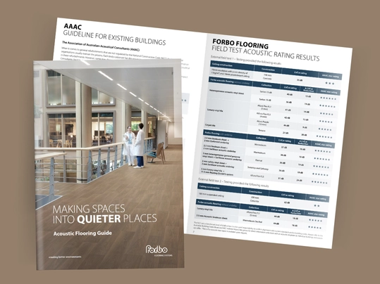 Acoustic Flooring guide brochure for Australian standard