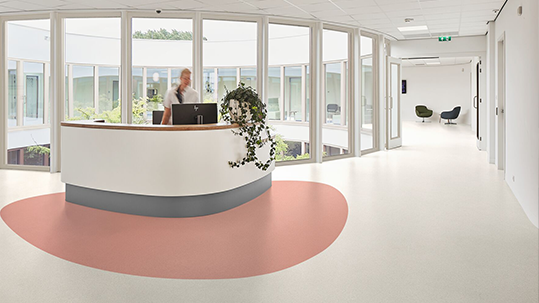 Commercial vinyl homogeneous flooring 