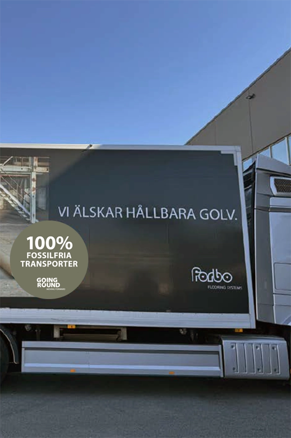 Truck running on 100% fossil-free fuel in Sweden | Forbo Flooring Systems