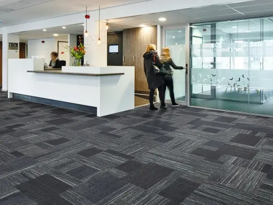 Coral entrance flooring in a reception 