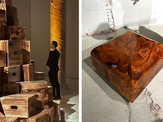 Links: 'On the Rocks', Bottega Veneta, Cassina und Fondation le Corbusier |  Rechts: Studio Lotte Schoots, 'I Spy...' | Trendbericht 25/26 | Forbo Flooring Systems