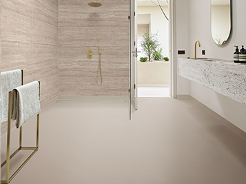 Concept douche salle de bain sol et mur Sarlibain | Forbo Flooring