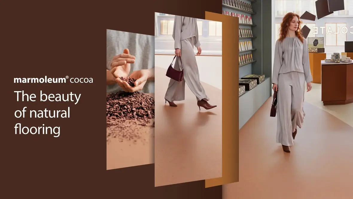 Marmoleum Cocoa - Beautiful, Sustainable, Fair