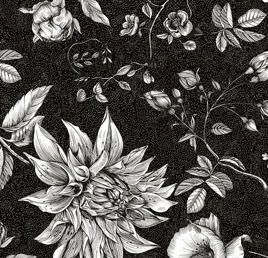 270004FR Dahlia bouquet XL black