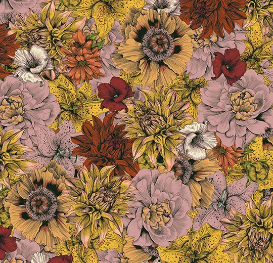 270006FR Flower rhapsody rust