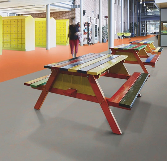 6R3712 Marmoleum Concrete FR² orange shimmer