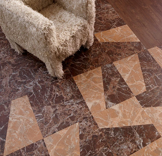 63788DR7 peach marble trapezoid (50x50 cm)